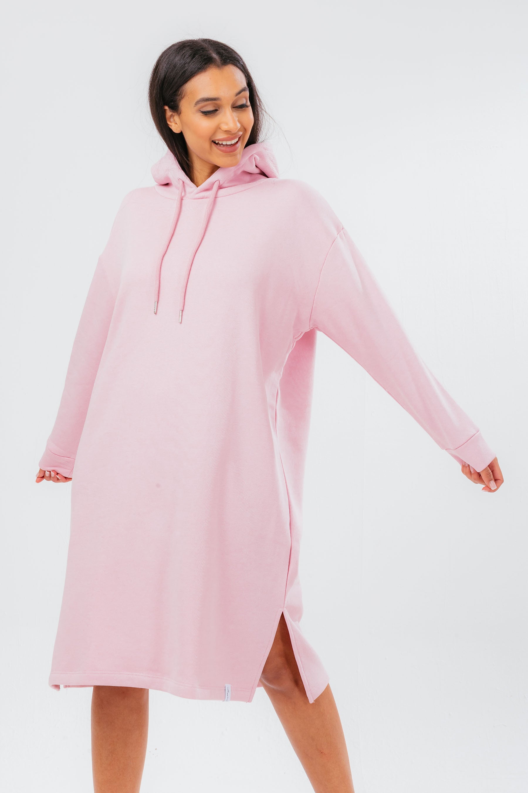 hype pink oversized women’s hoodie dress