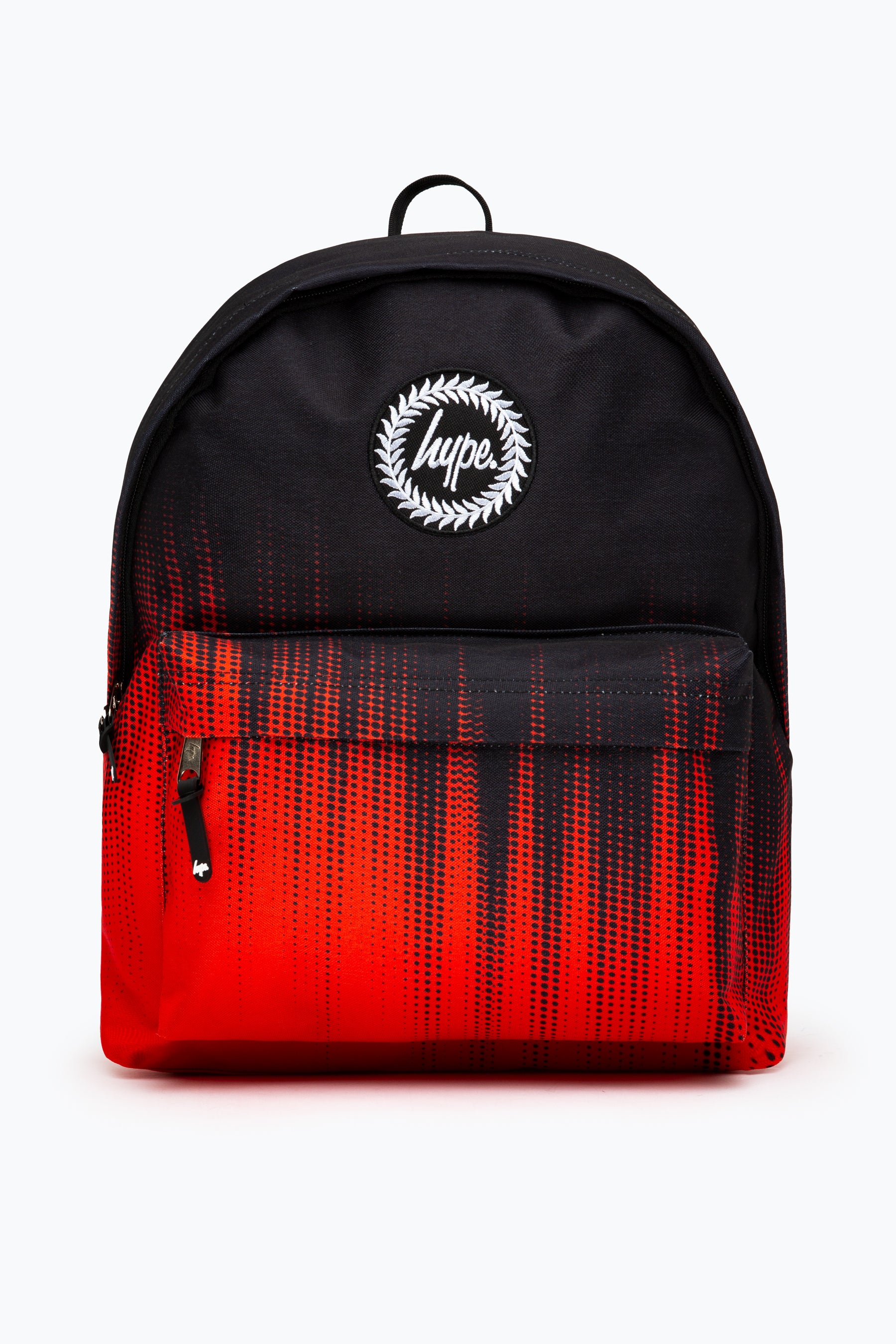 hype red & black half tone fade backpack