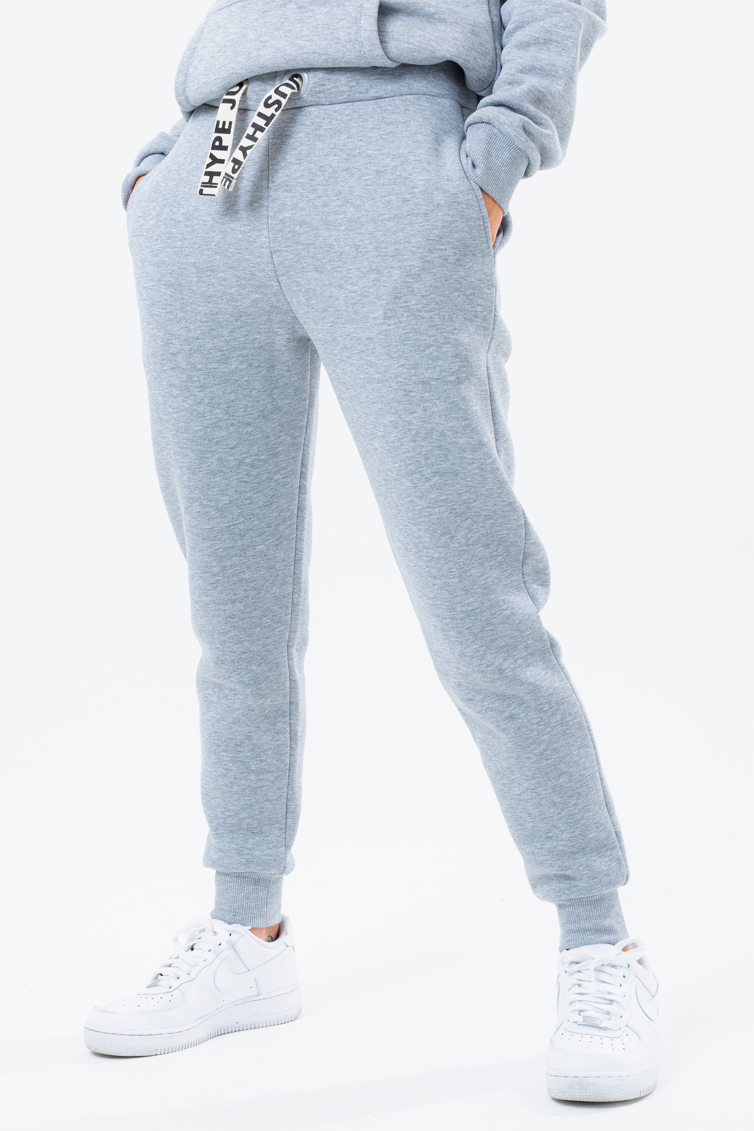 hype grey drawstring women’s joggers