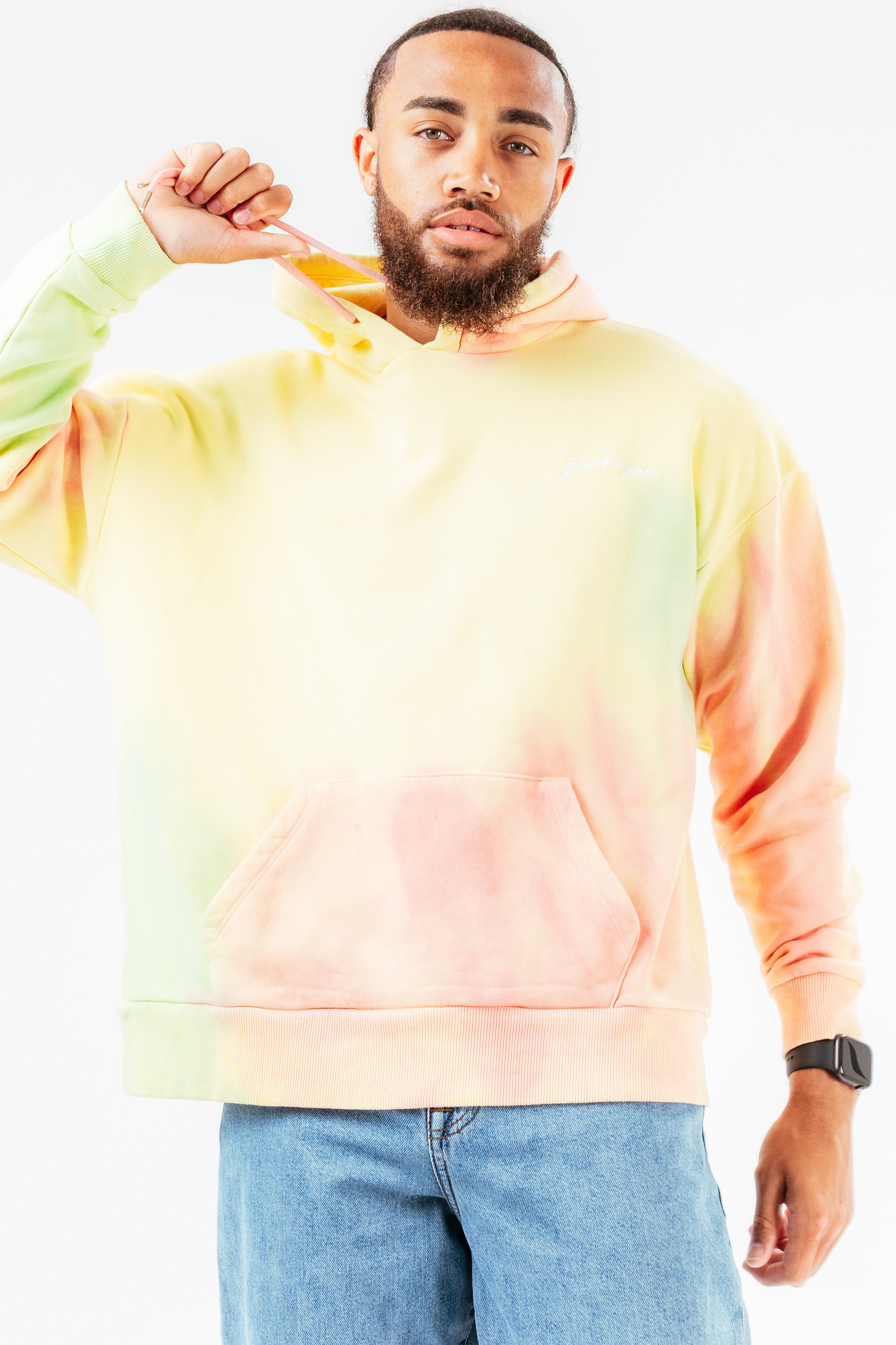 hype candy dye men’s oversized pullover hoodie