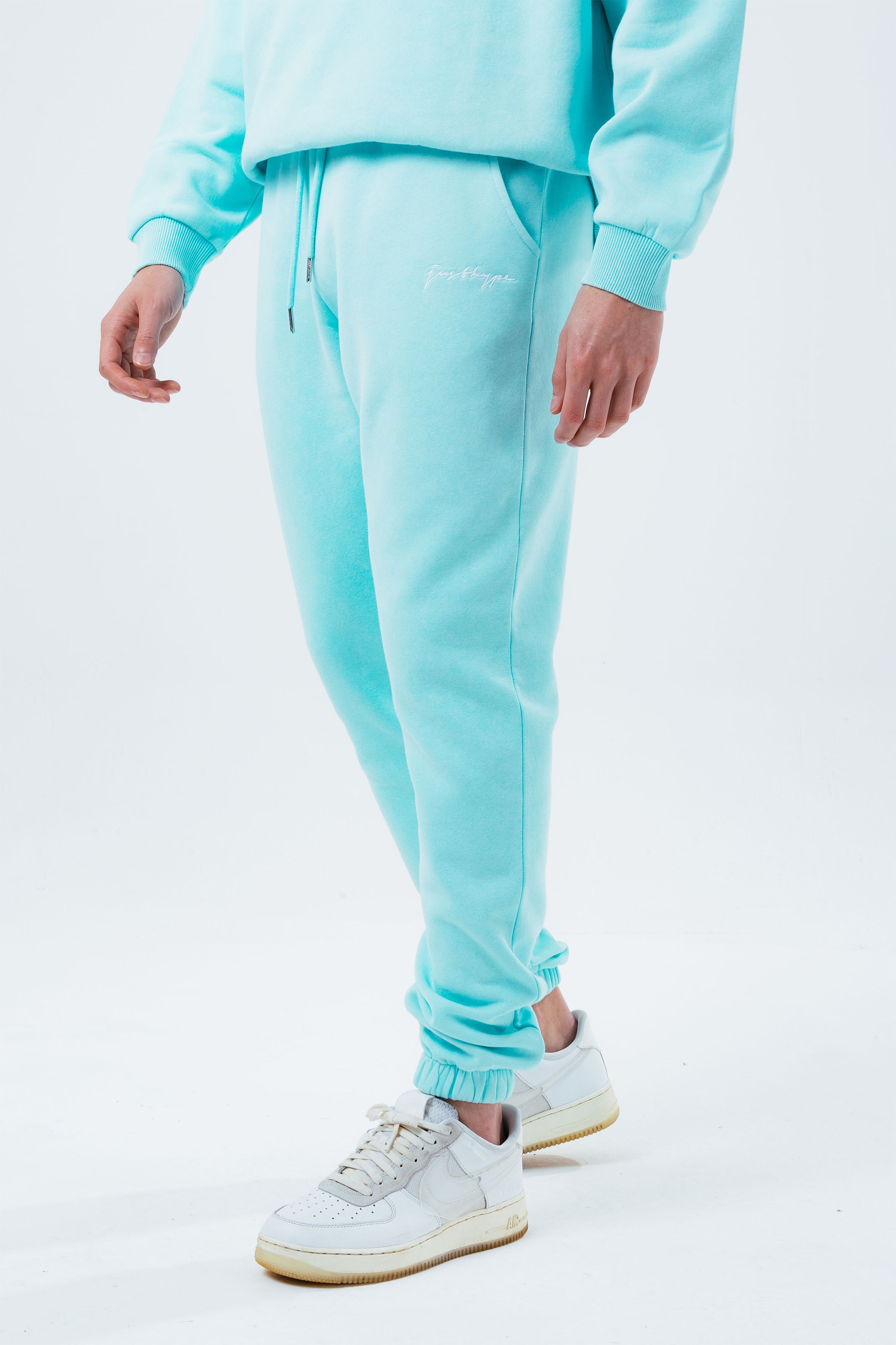 hype teal vintage men’s baggy fit joggers