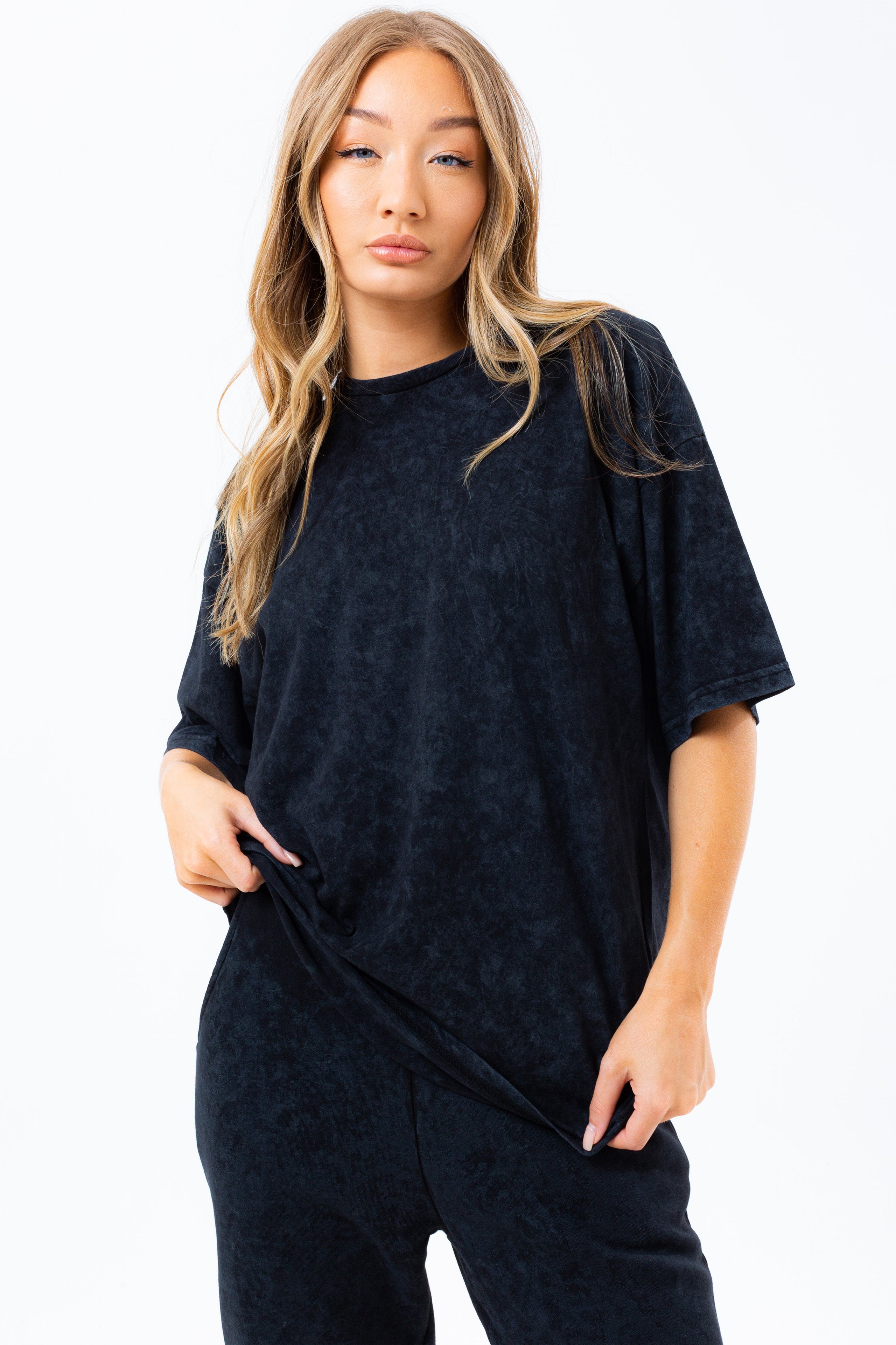 hype black vintage women’s boxy fit t-shirt