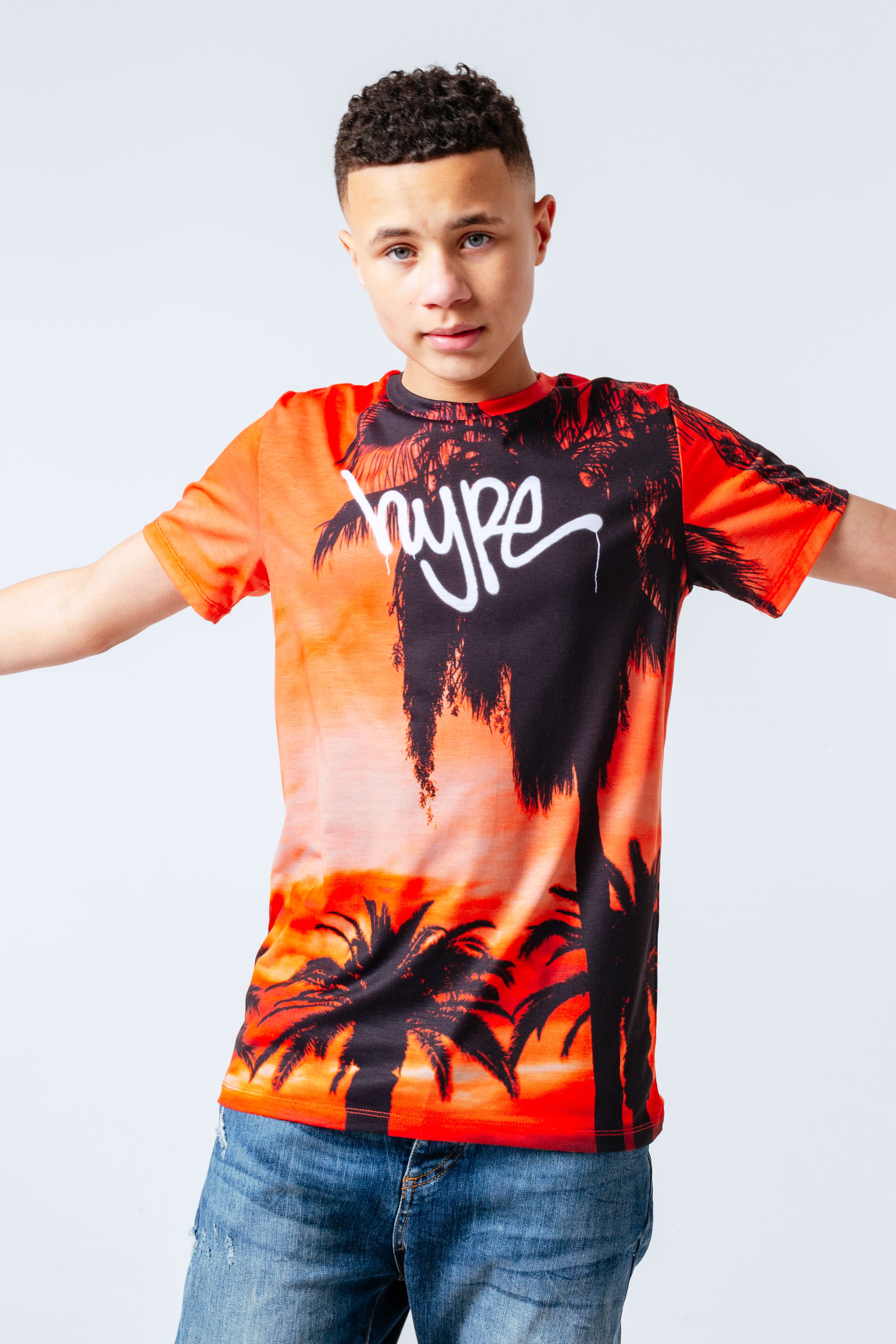 hype sunset palm boys t-shirt