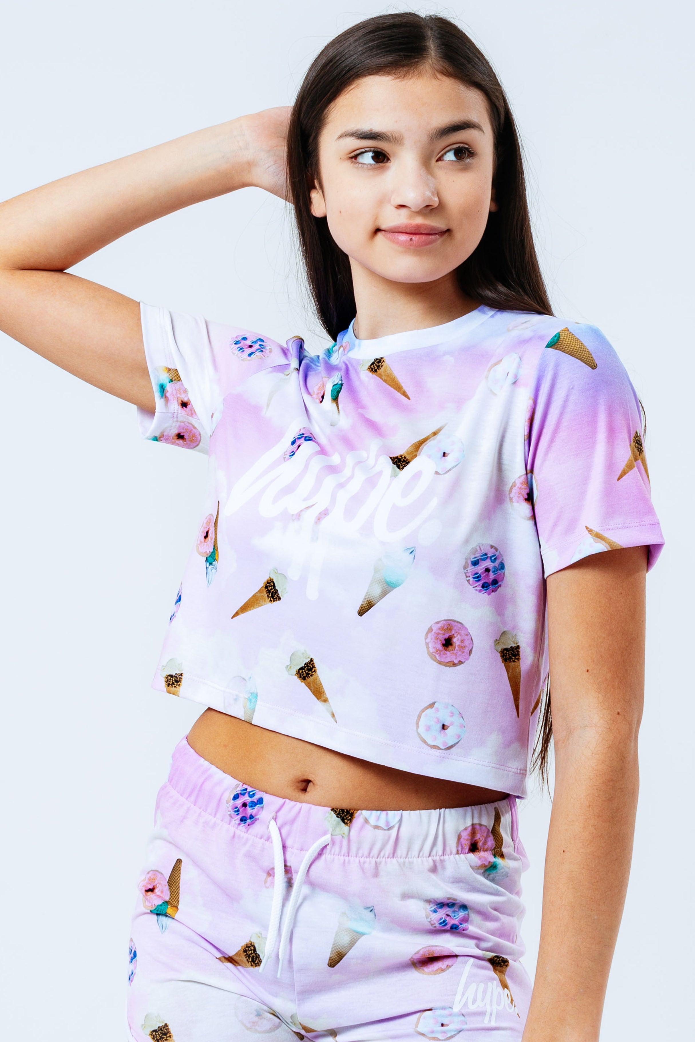 hype sweet sky girls crop t-shirt