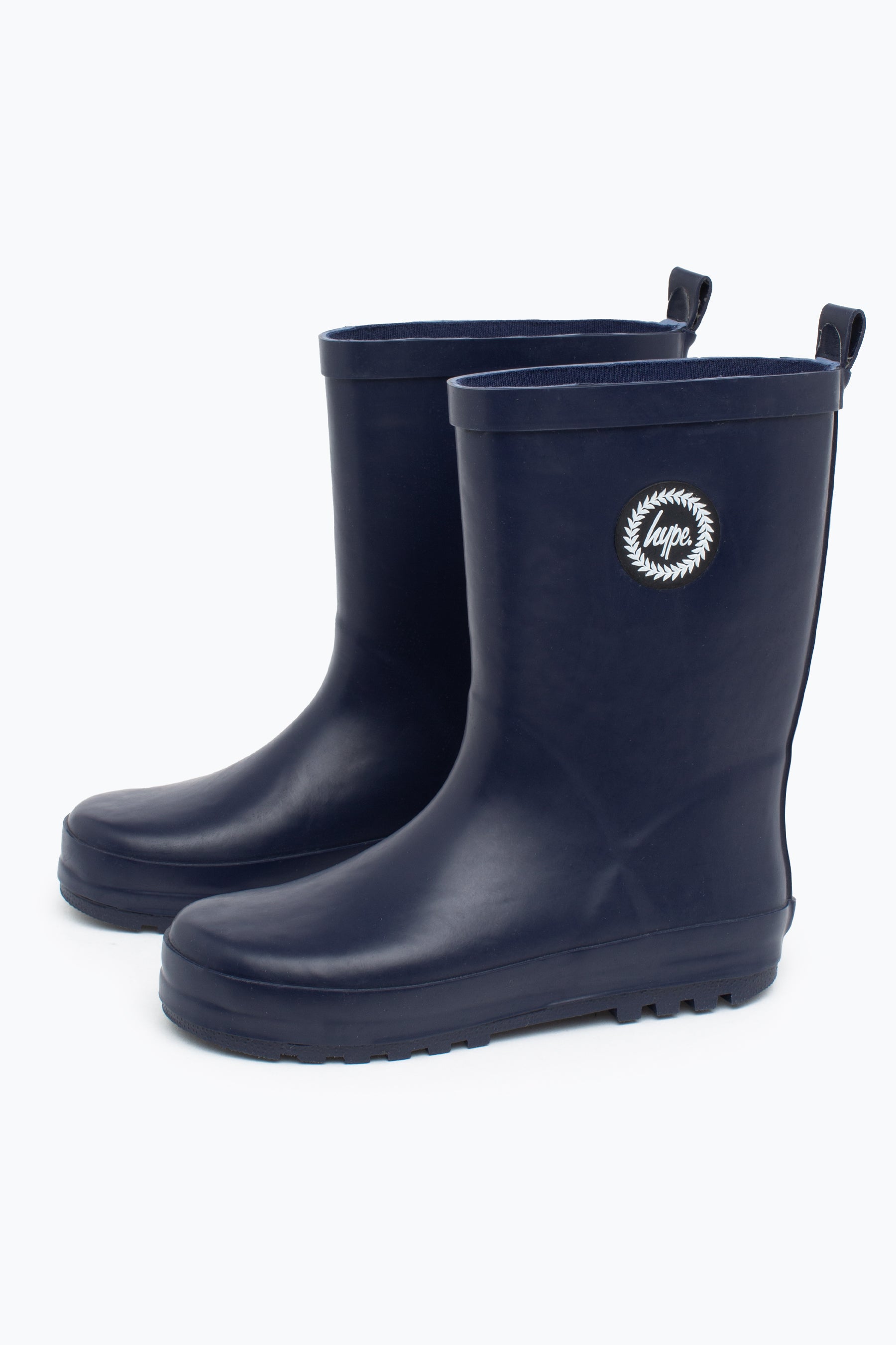 hype kids unisex navy crest wellies