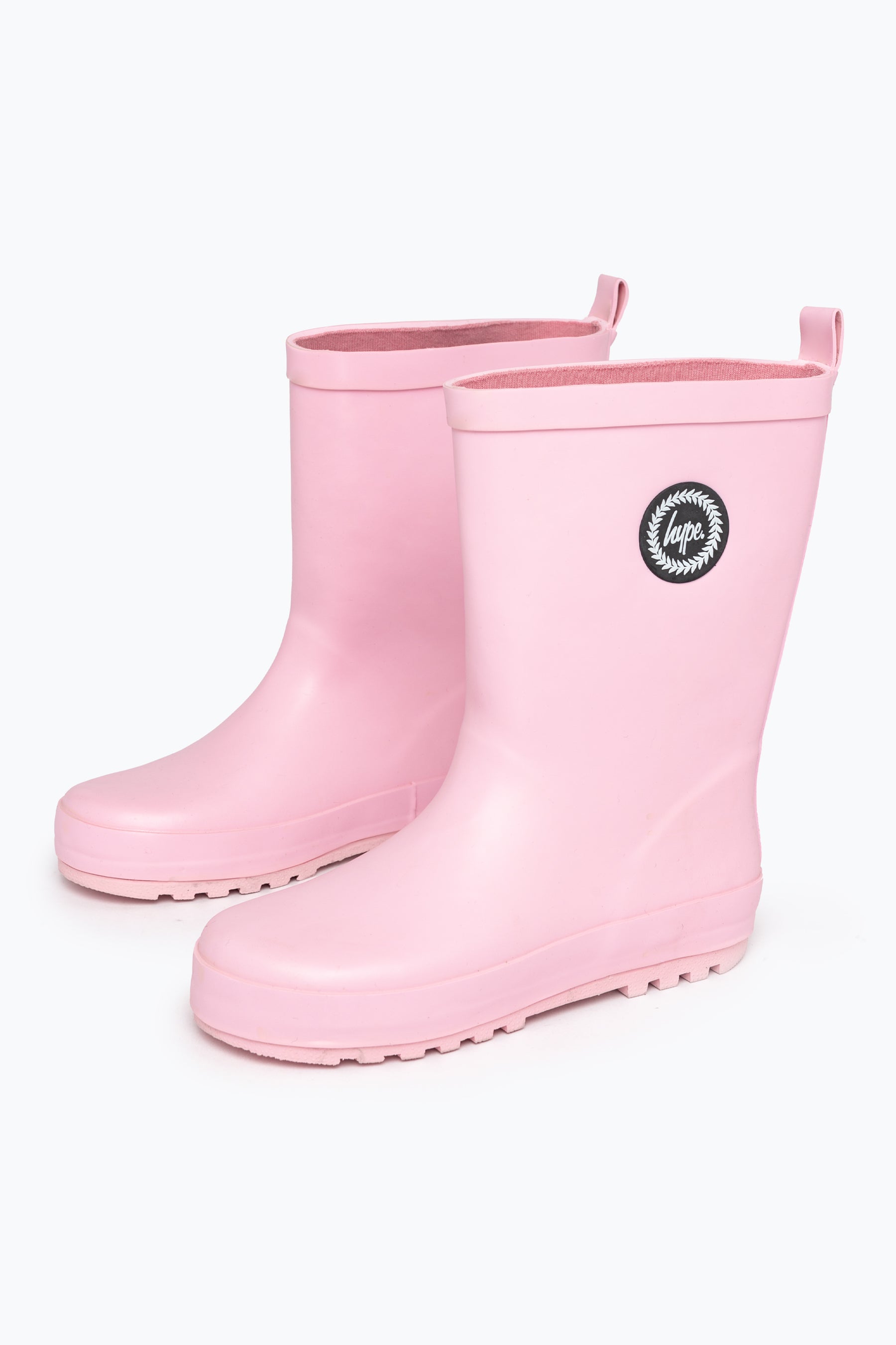 hype kids unisex pink crest wellies