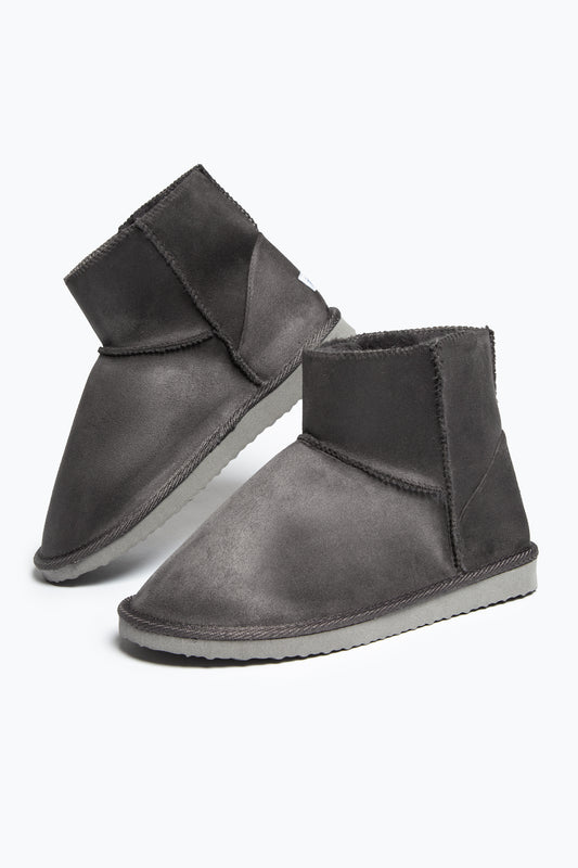 HYPE GREY WOMENS SLIPPERS BOOT