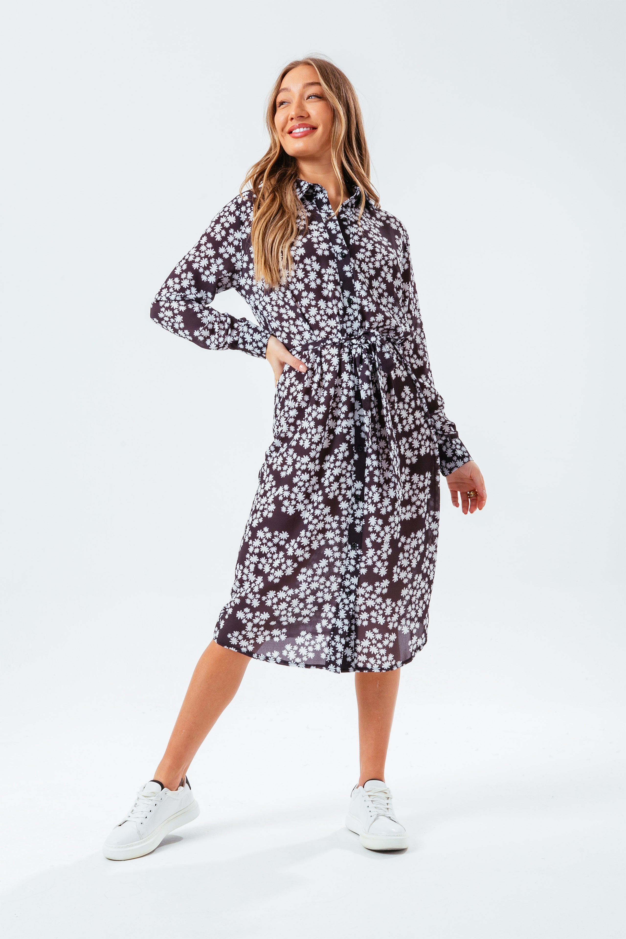 hype ditsy daisy women’s shirt dress