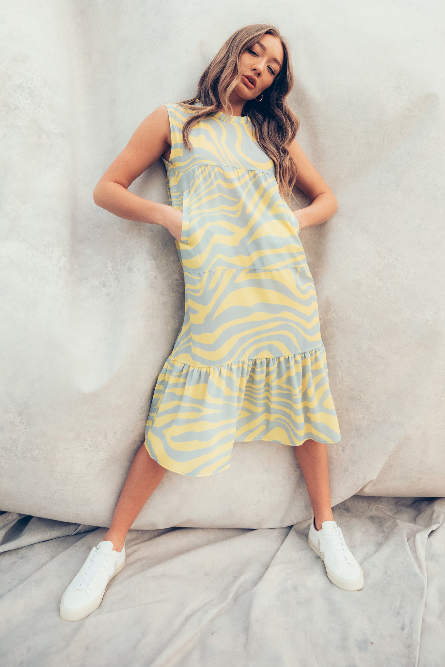 hype lemon wave women’s dress