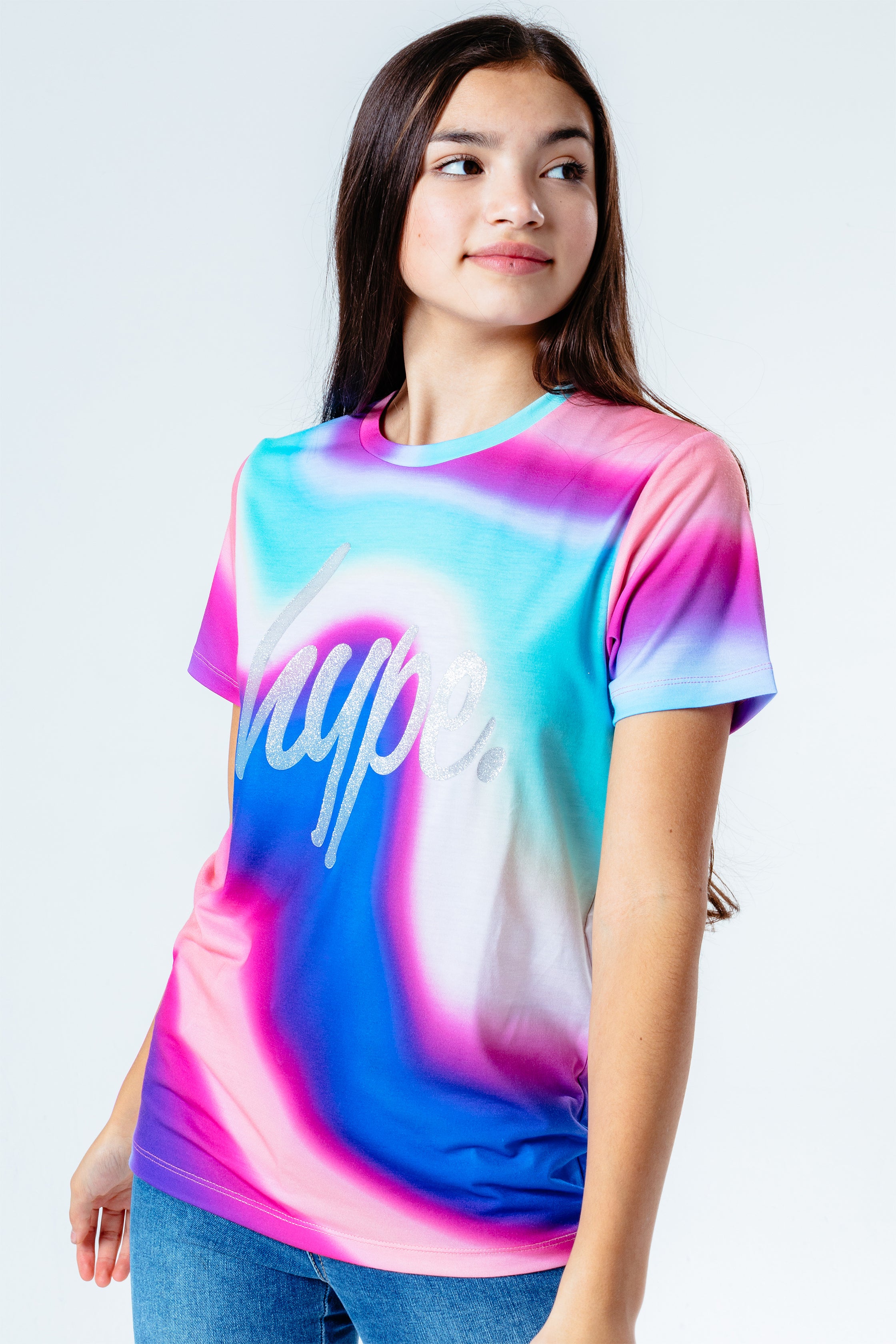 hype rainbow wave girls t-shirt