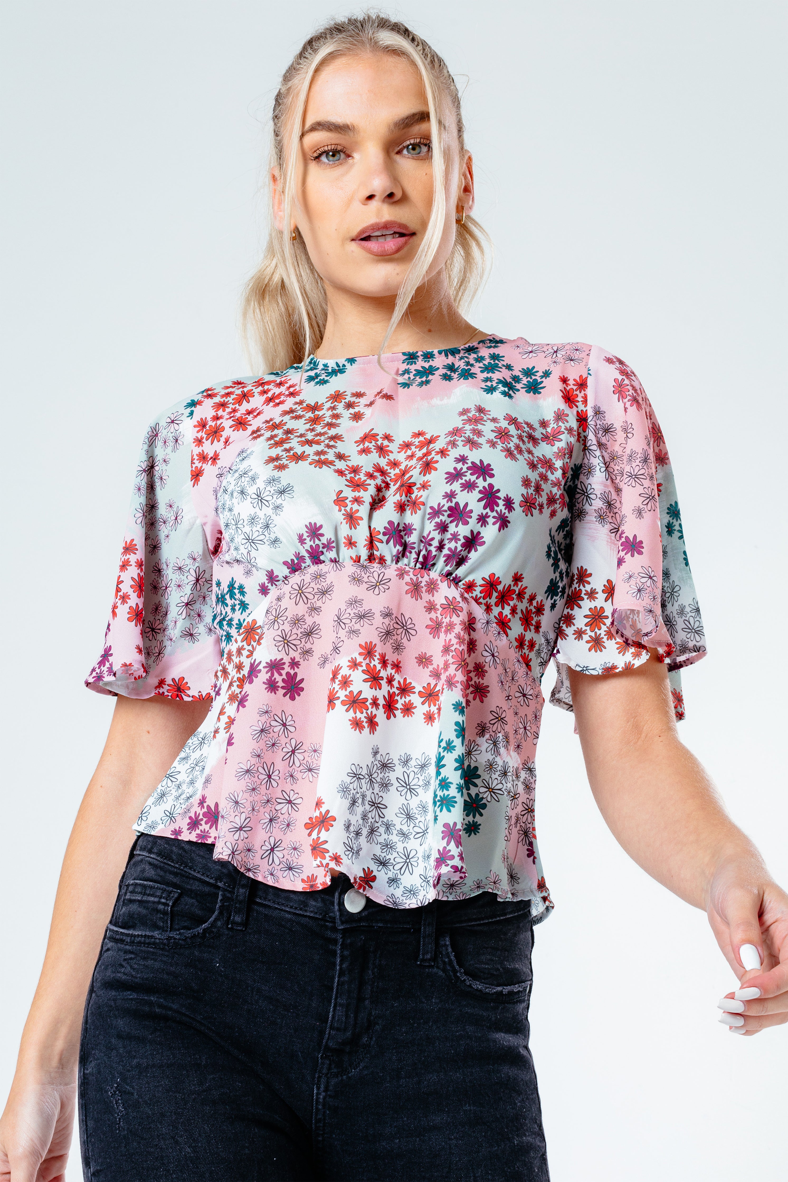 hype paint daisy women’s blouse