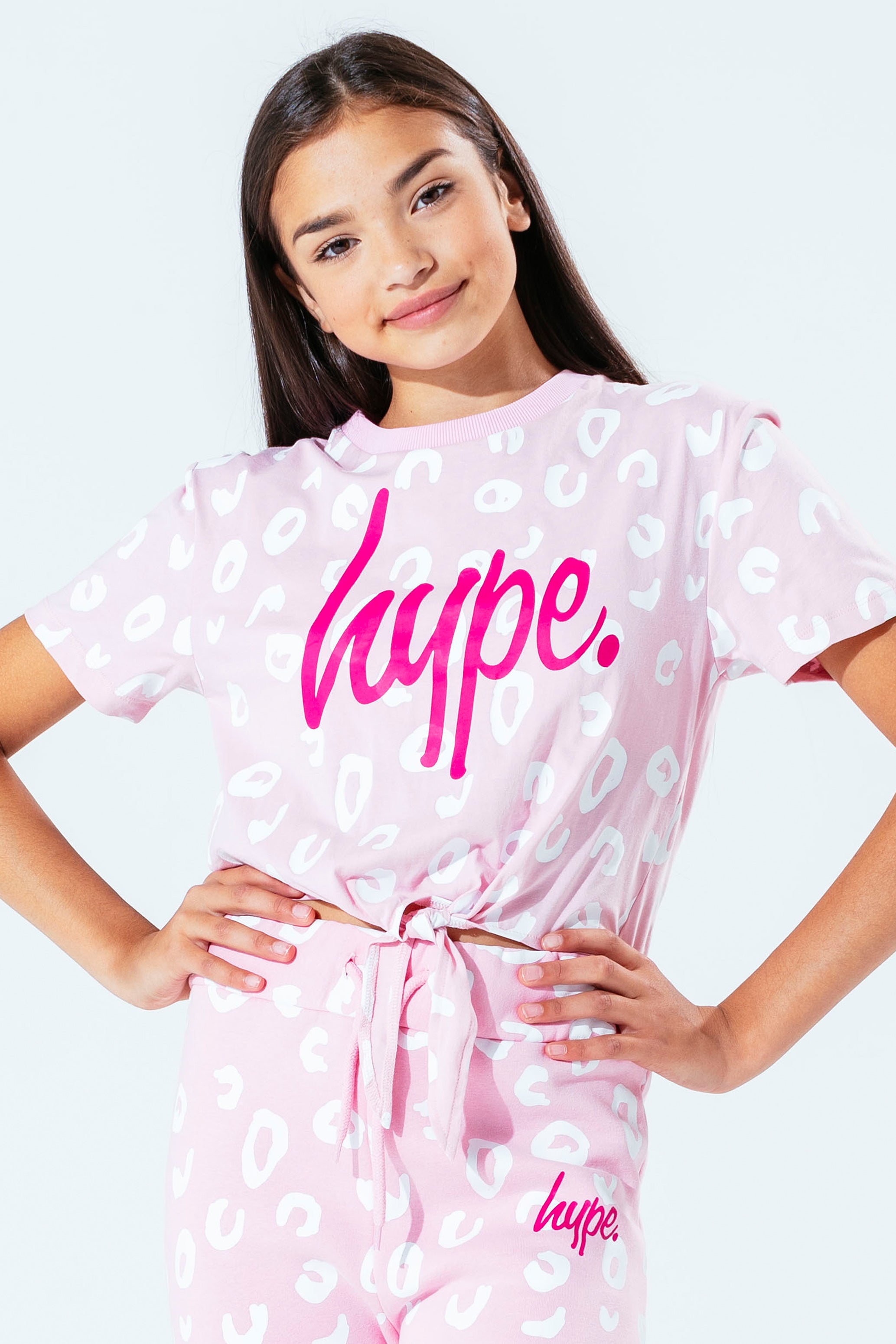 hype pink spots girls crop t-shirt