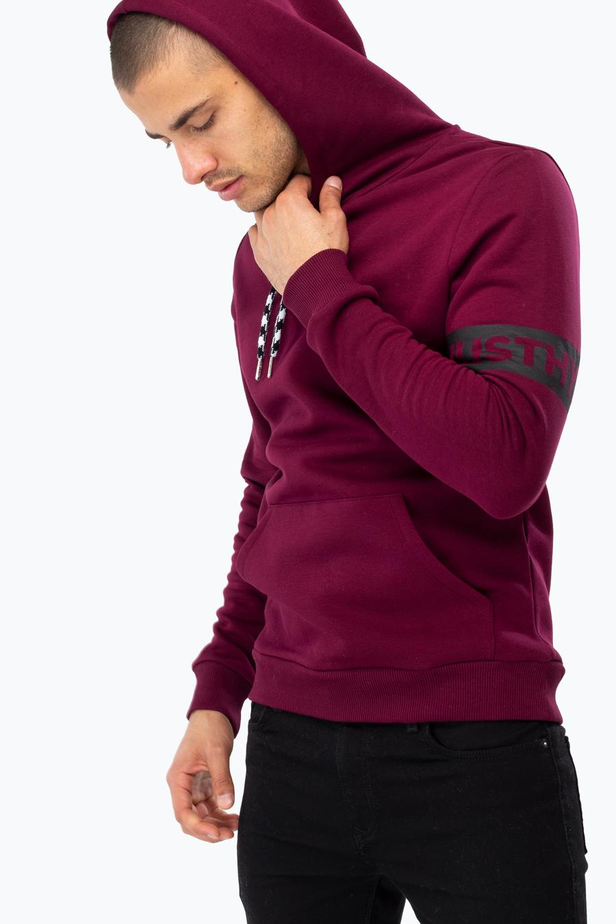 burgundy hoodies mens