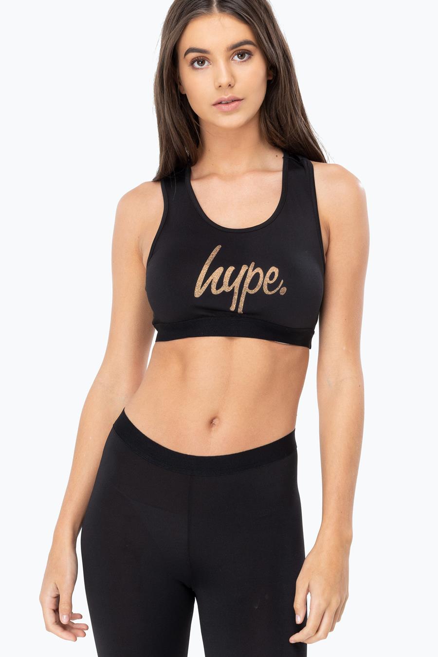 hype glitter script womens bralet