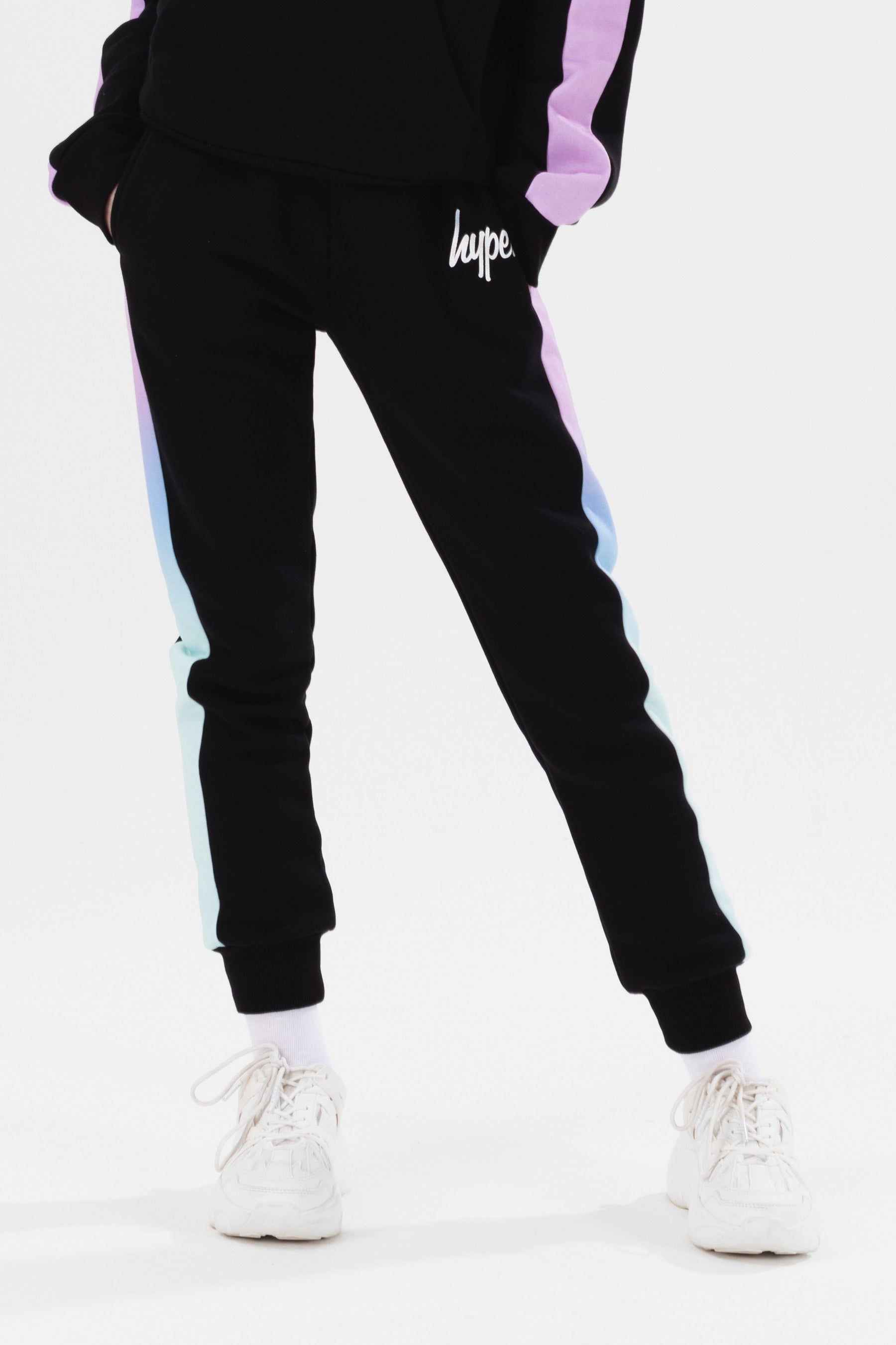 hype girls black fantasy script joggers