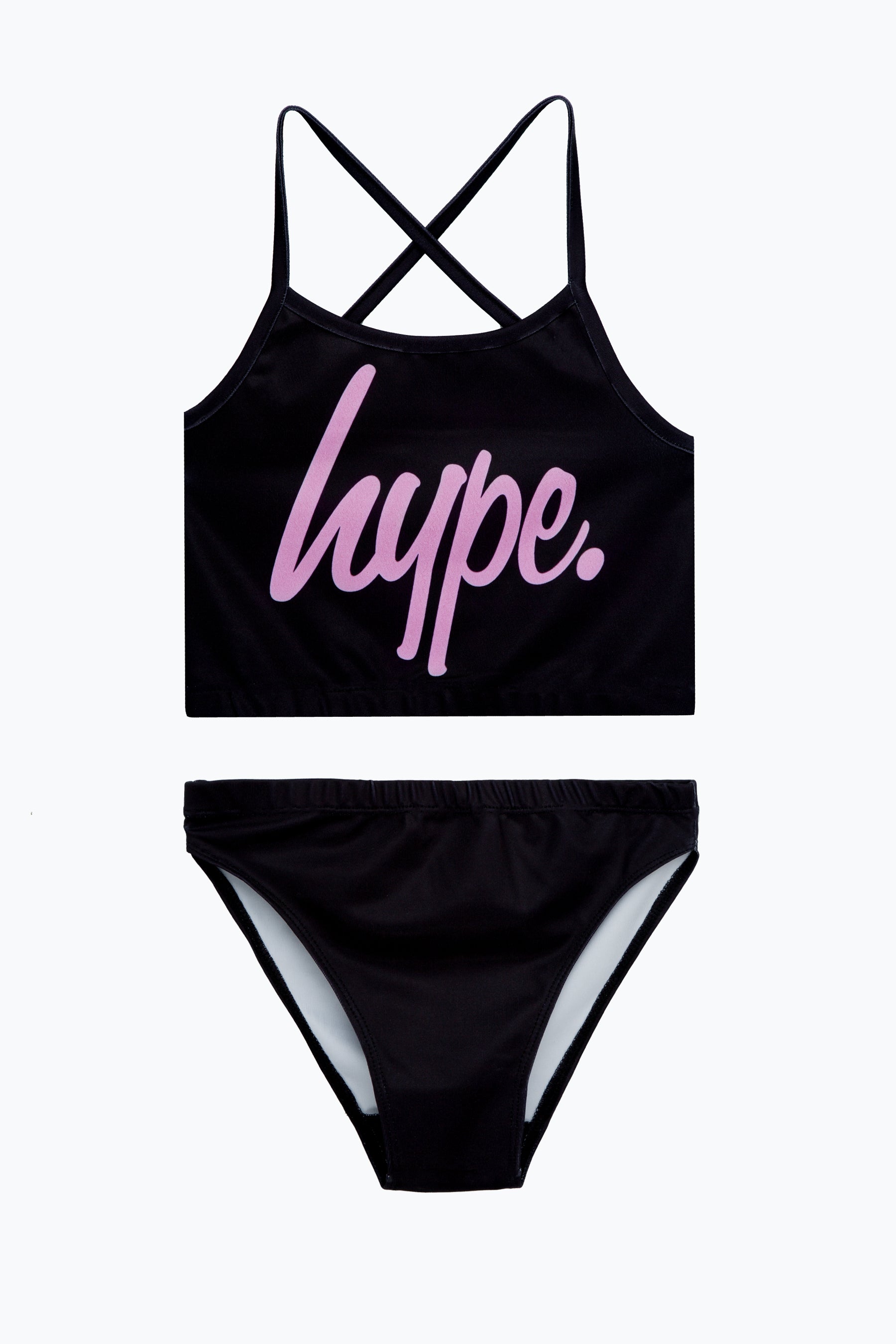 hype girls black script bikini