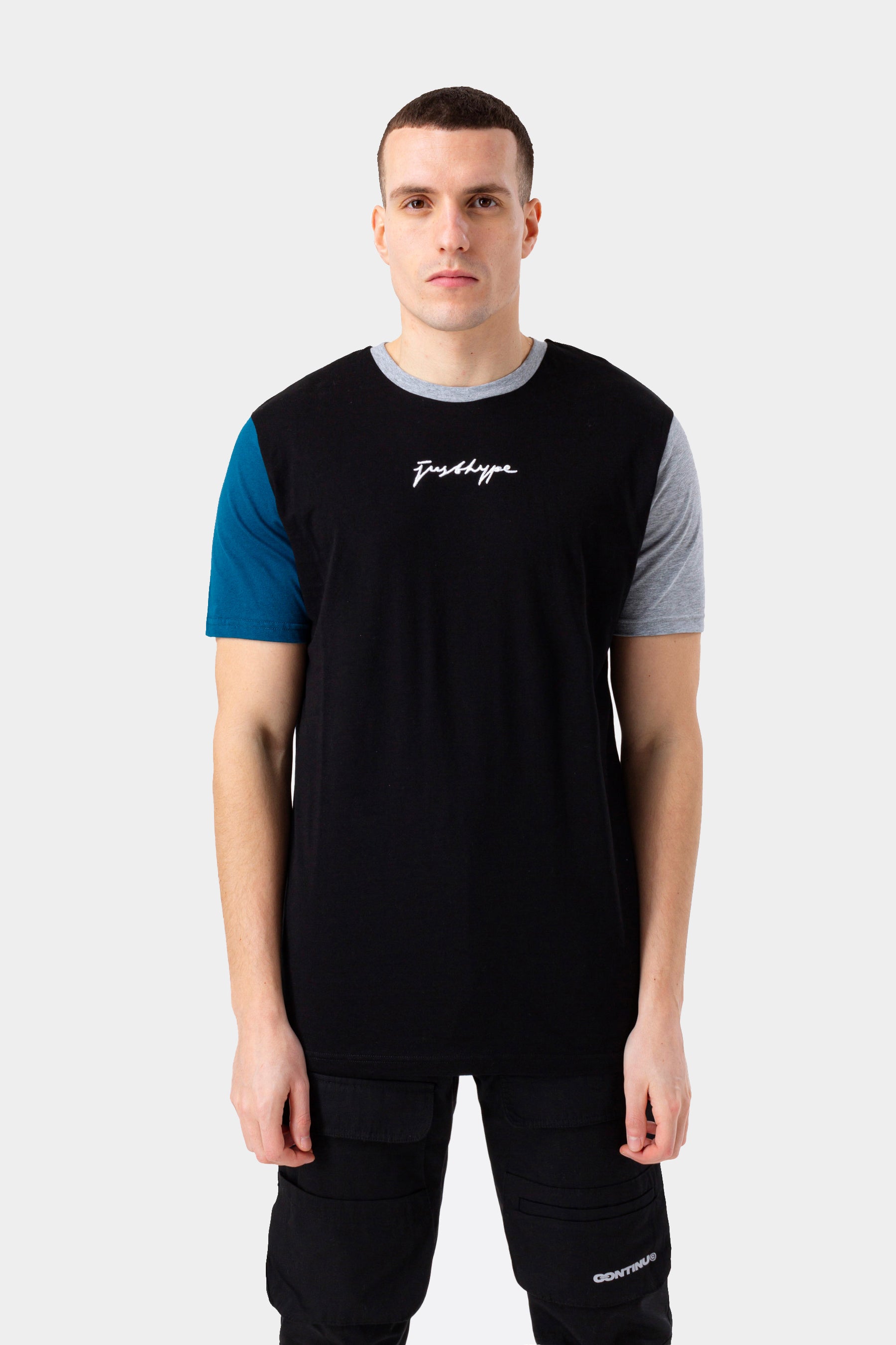 hype mens black thompson splice scribble t-shirt