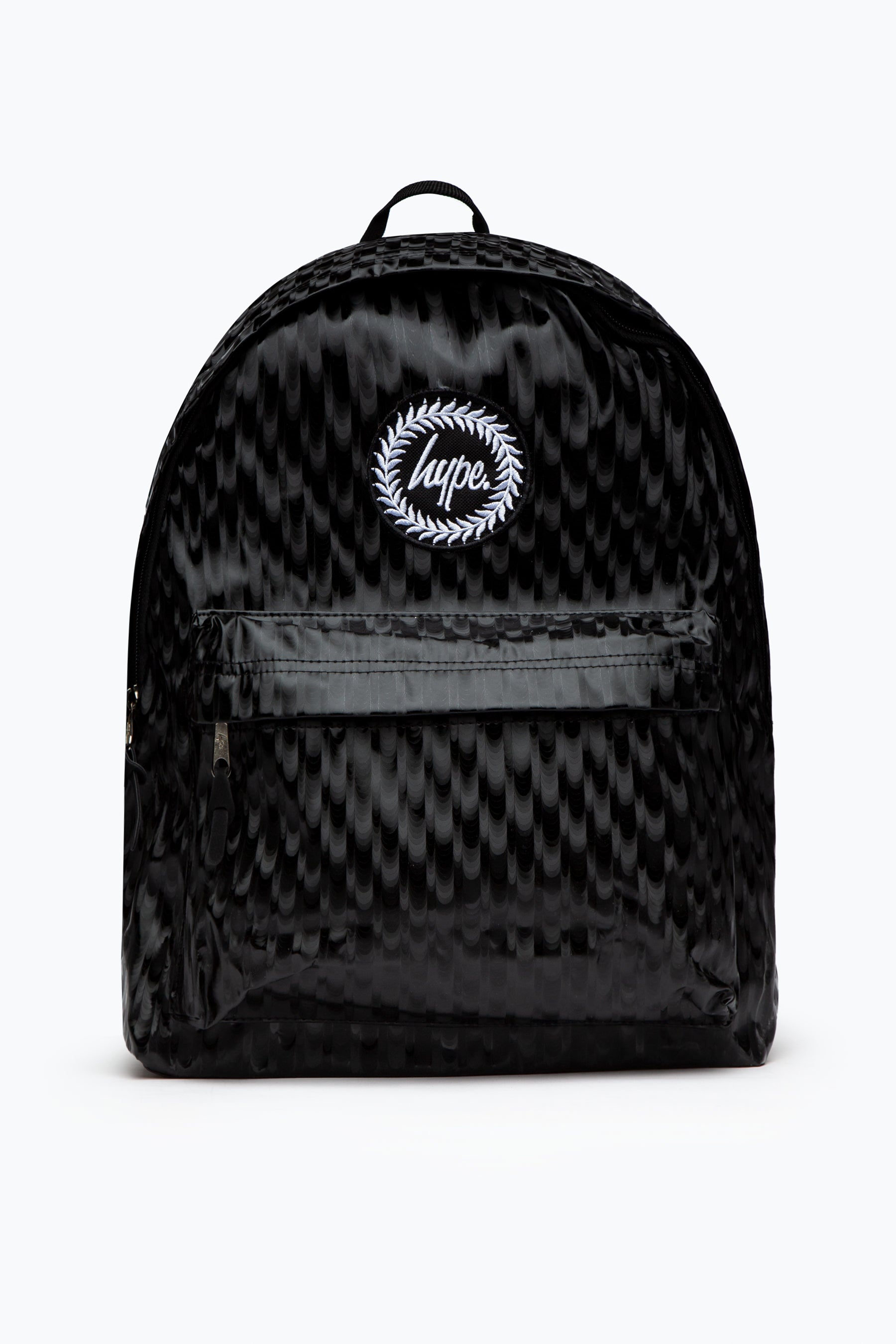 hype unisex black steel crest backpack