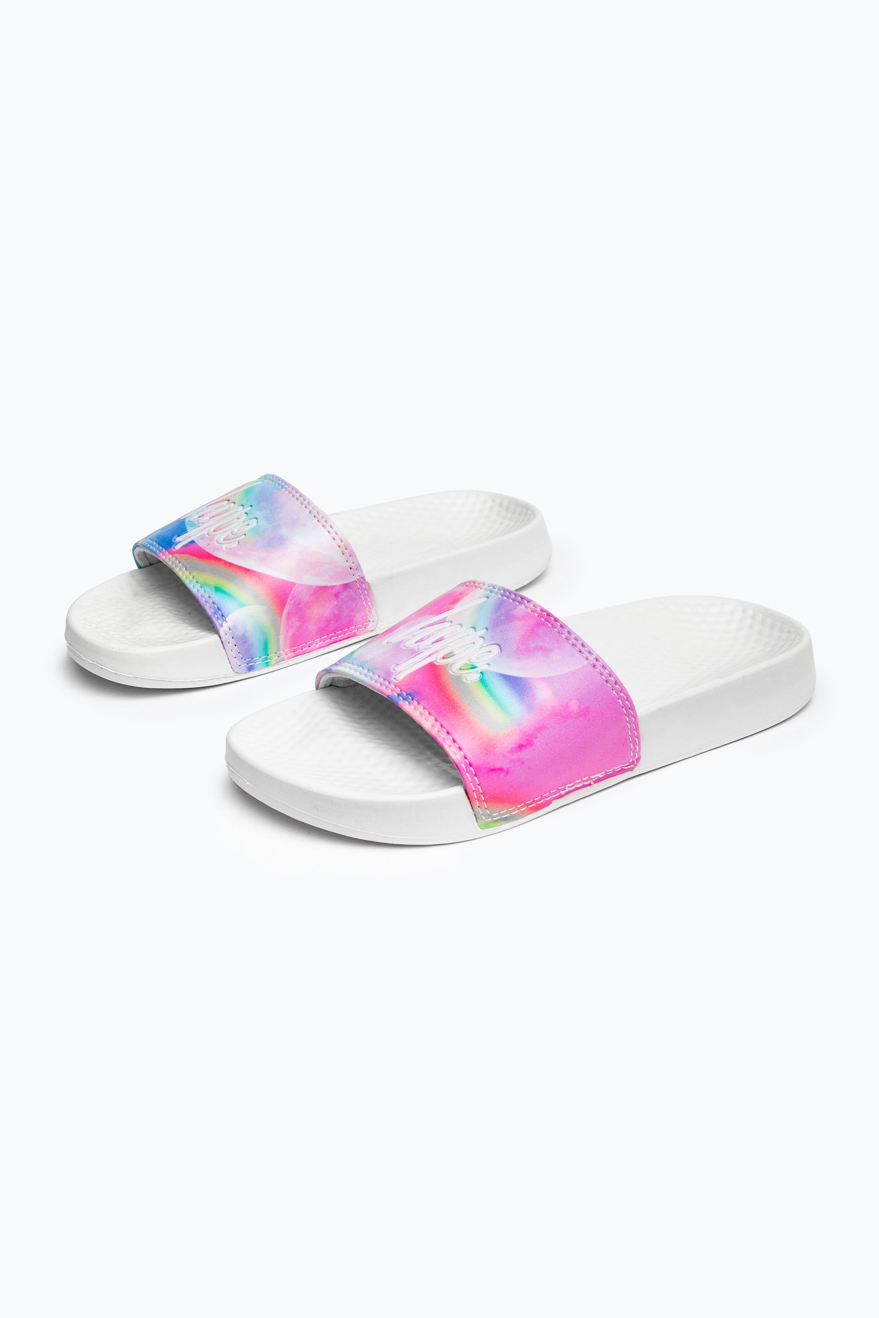 hype kids unisex multi moons script sliders