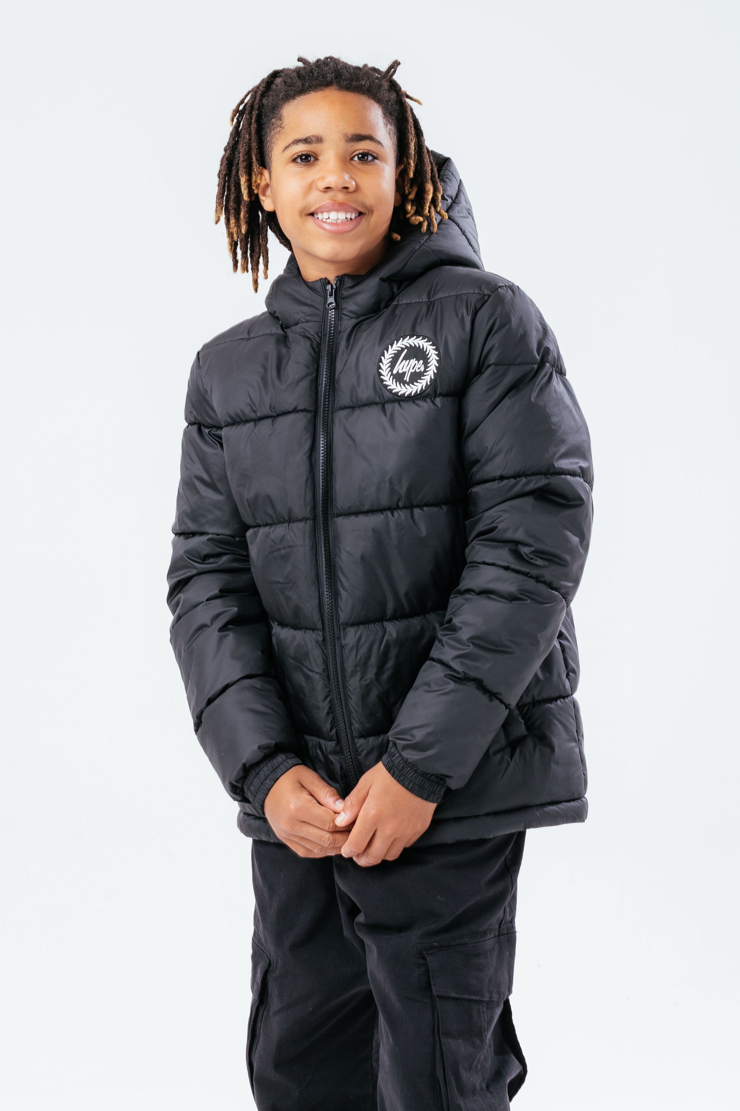 hype black boys puffer jacket