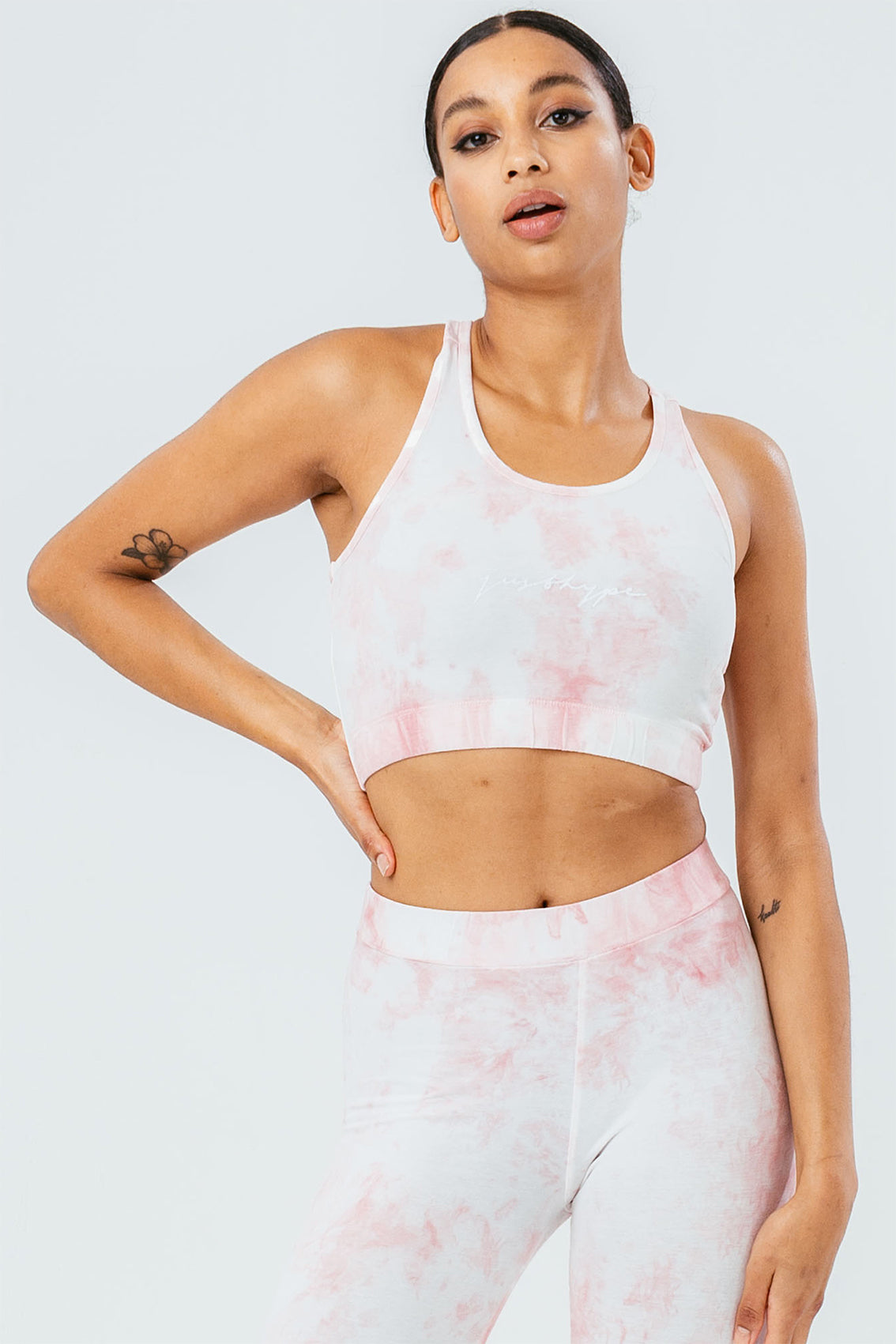 hype womens pink dye womens bralet