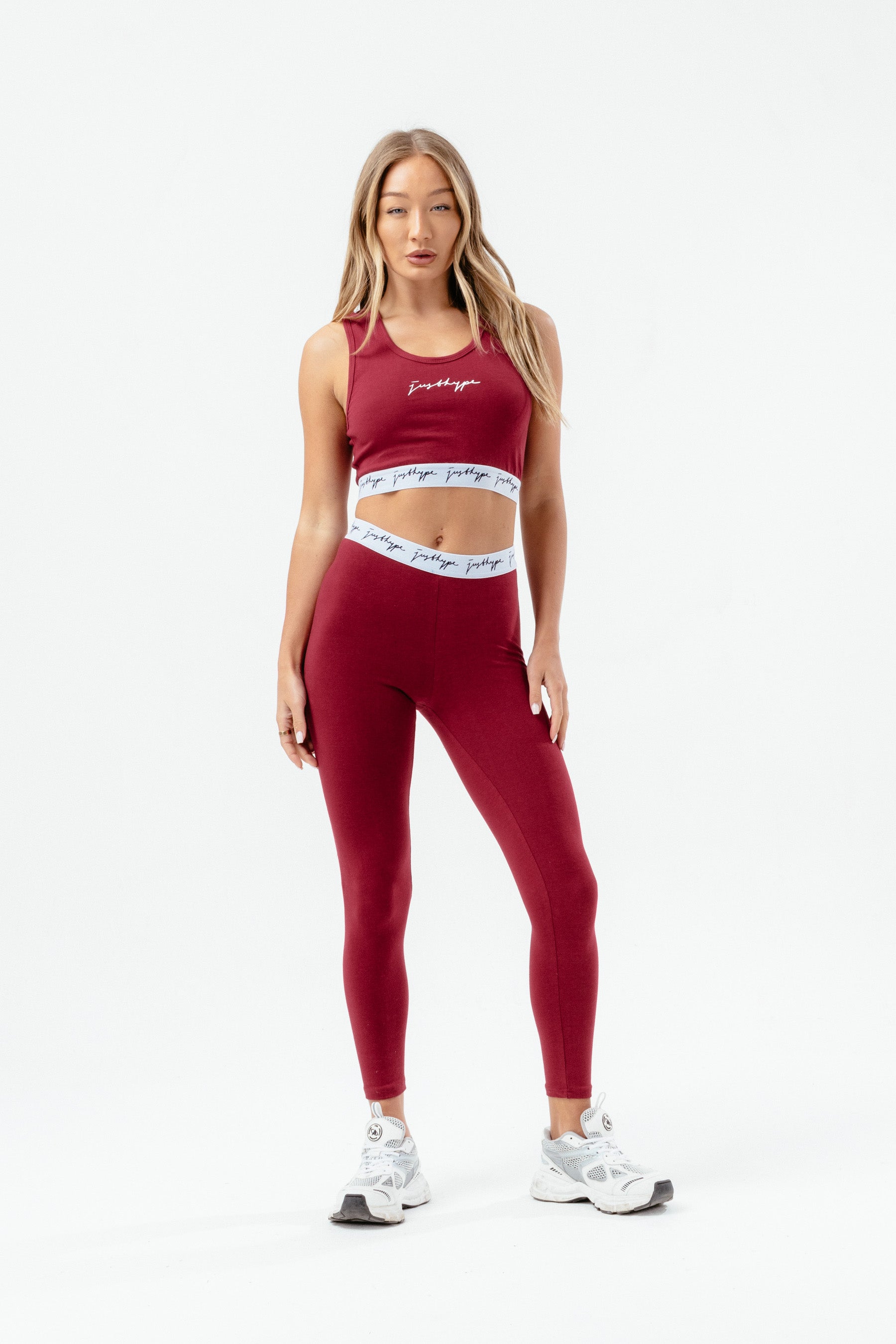 hype burgundy womens bralet set