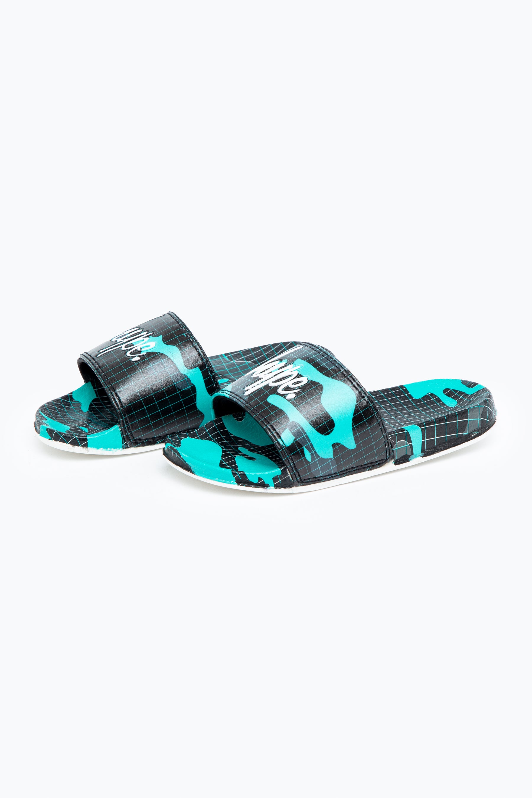 hype wave camo kids unisex sliders