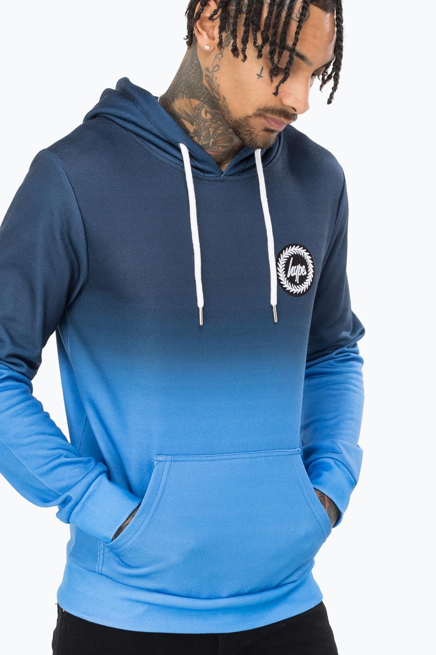 blue fade hoodie