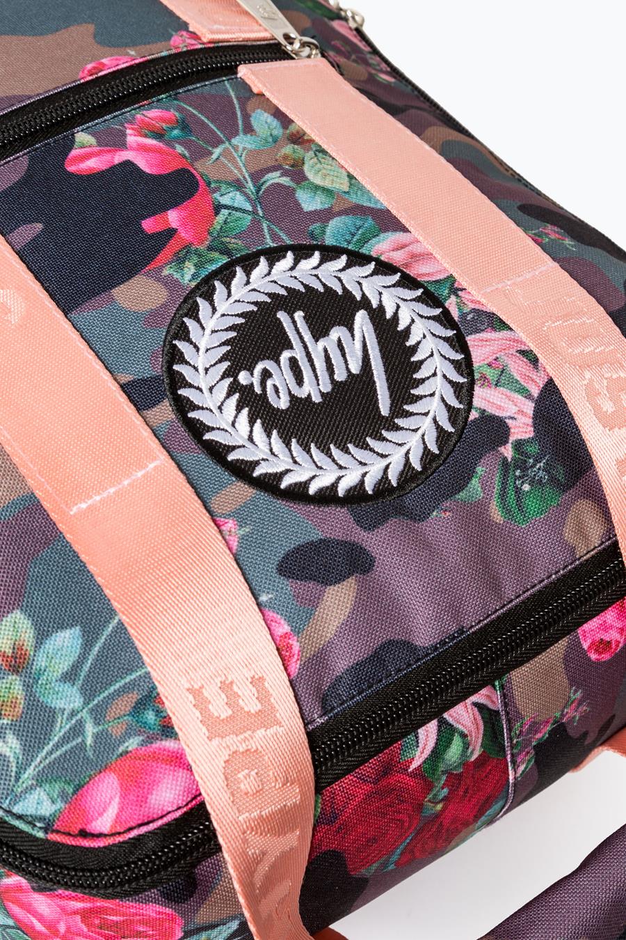 hype camo pink floral boxy backpack