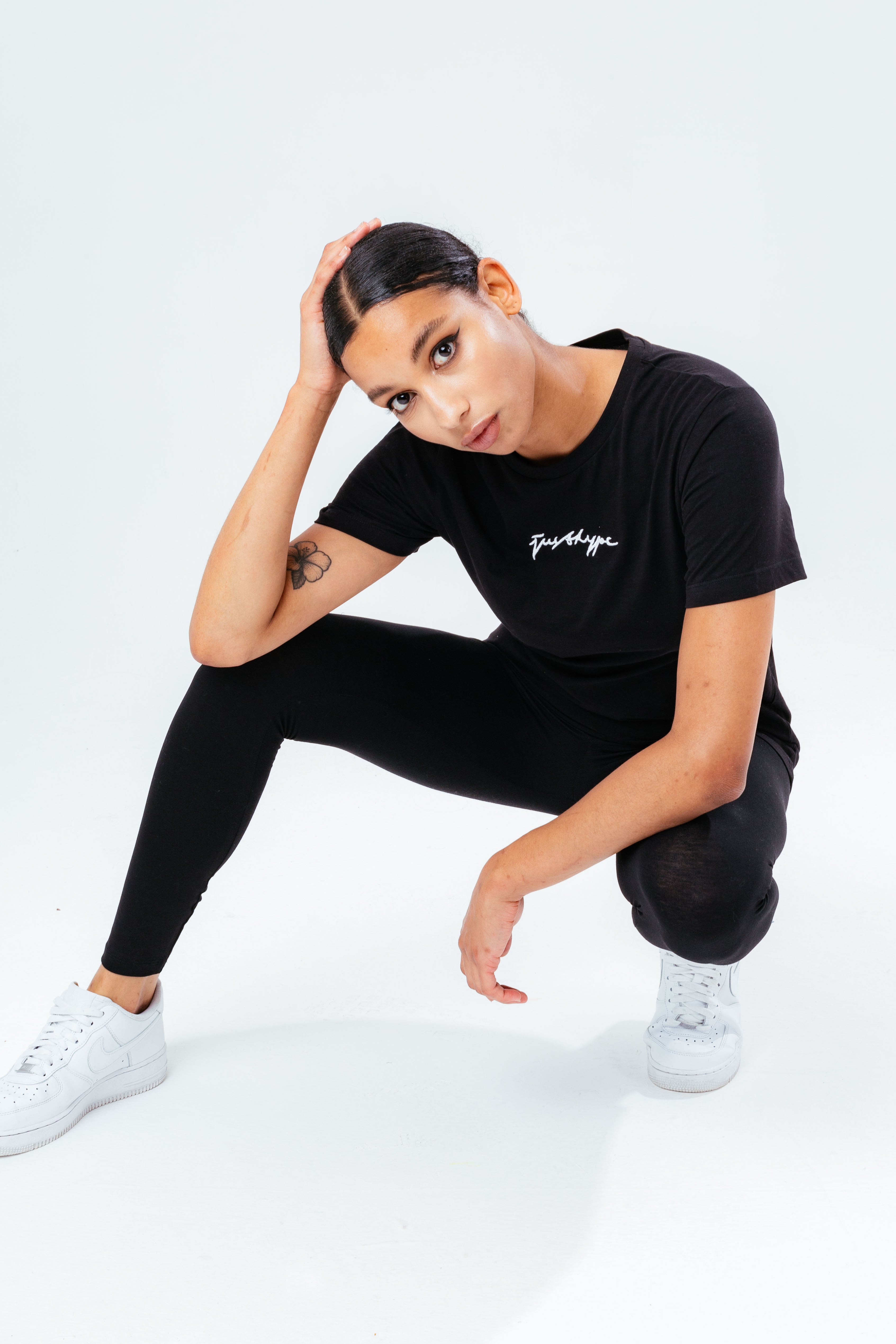 hype black scribble women’s t-shirt