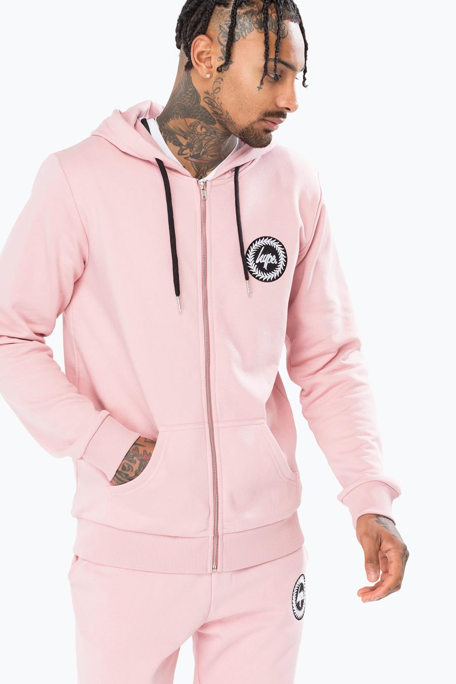 pink hoodie male