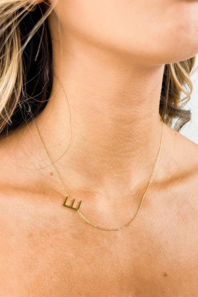 Diamond Initial Necklace - Waterproof Gold Letter Necklace - Dainty CZ  Letter Choker - Snake Chain Initial Choker - Bridesemaids' Gift 0427