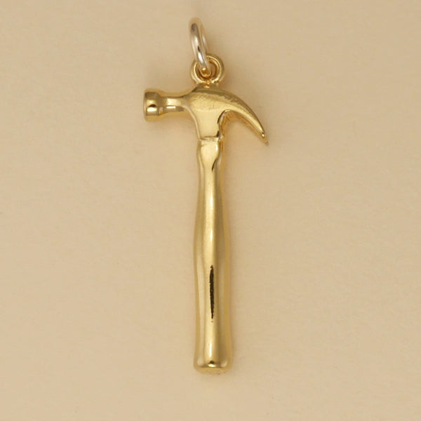 Gold Hammer Necklace Sledge Hammer Charm Tiny Hammer Charm 