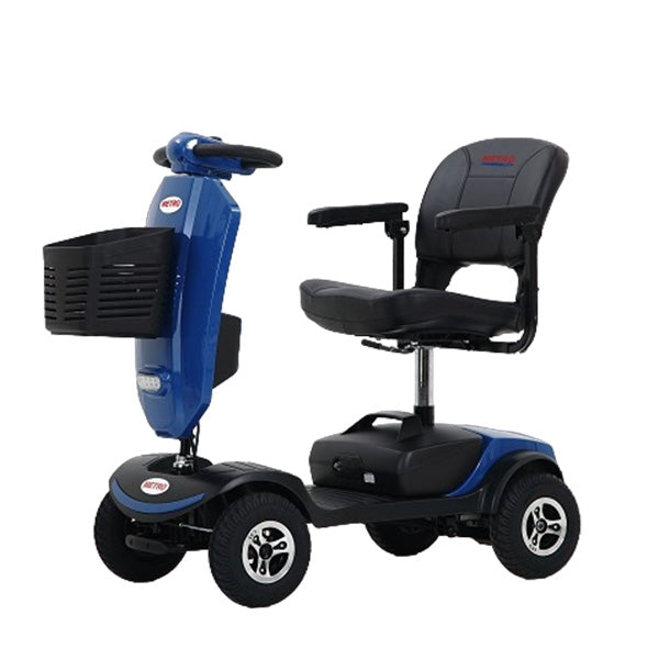 Metro Mobility Patriot 12Ah 4-Wheel Mobility Scooter - blue color front left view