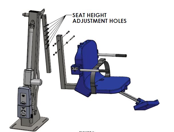 Aqua Creek F-AACA Ranger 2 Adjustable Height Seat = Right  side view