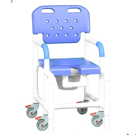 IPU 20" Platinum Shower Chair Commode With Anti Tip PLT817 P AT - Mobility Paradise product image