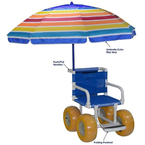 MJM 20" Wide Echo Recreational All Terrain Wheelchair E720-ATC-Y-U A with some product features
