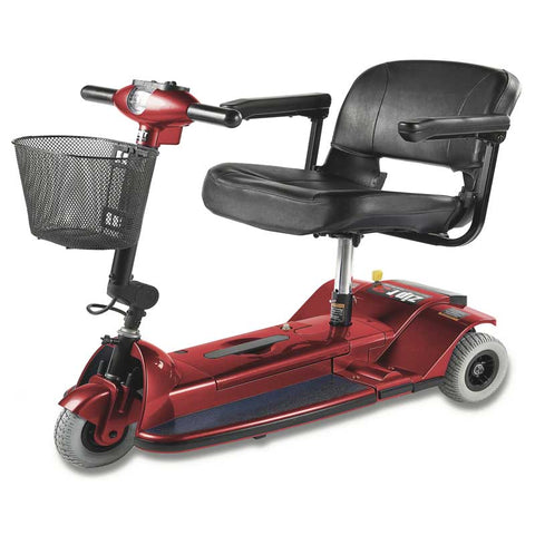 Red Zip'r Traveler XTRA 3-Wheel Mobility Scooter facing right