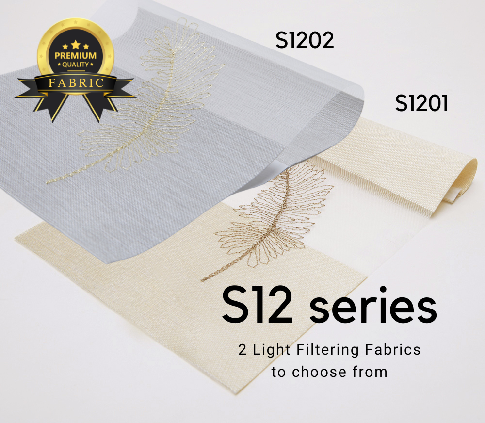 S12 Series Semi Blockout Zebra Window Blinds Fabric