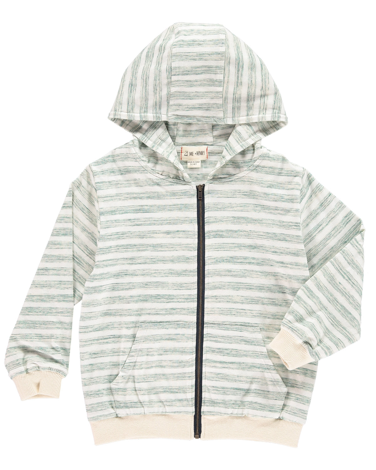 green striped hoodie