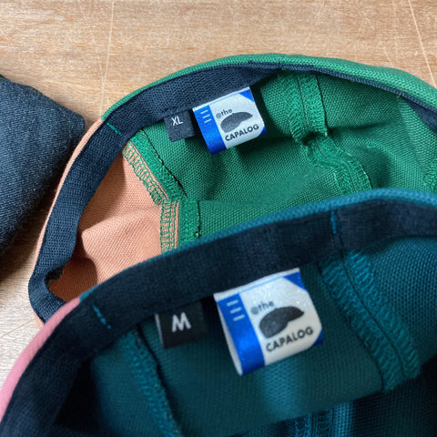 Labels on a panel cap shown in close up