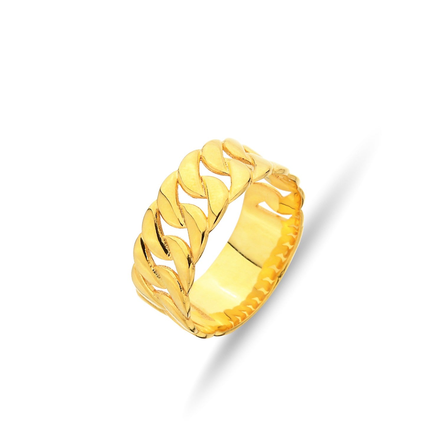 cuban chain ring with diamonds