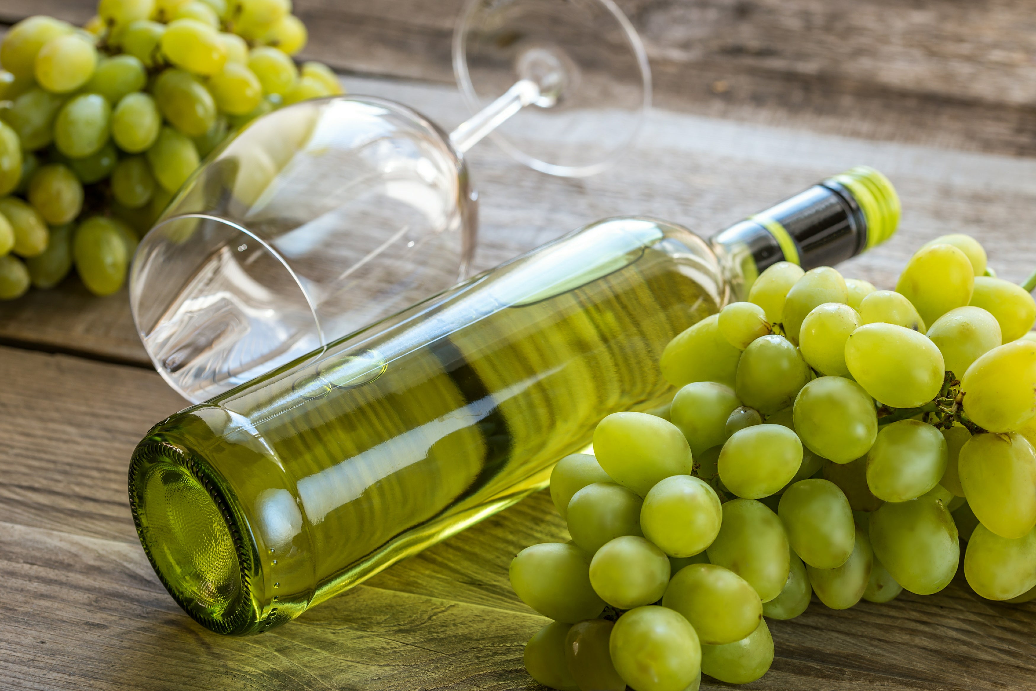 White Wine and Grapes