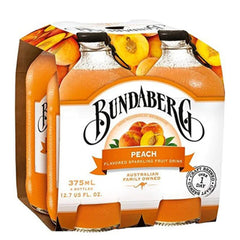 Bundaberg Peach Sparkling Fruit Drink 4pk 375ml