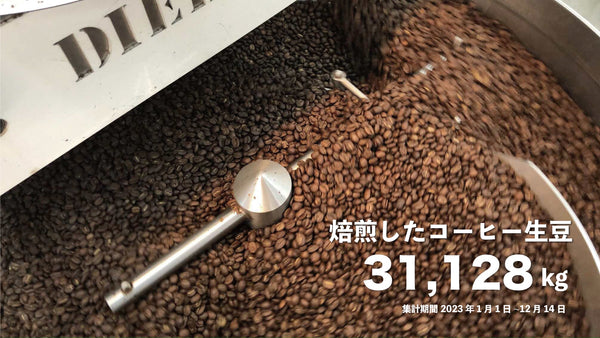 焙煎したコーヒー生豆の量