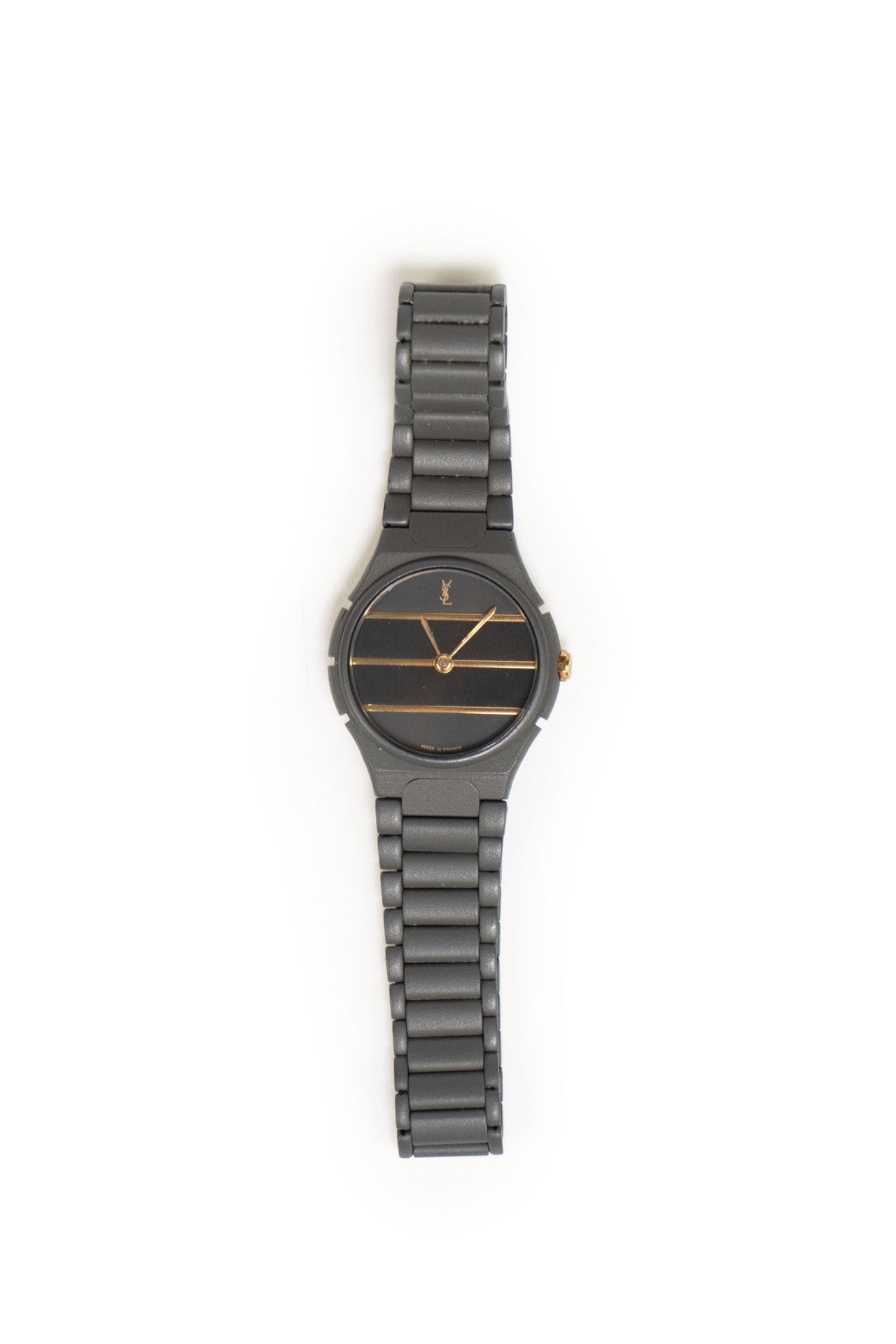 image of YVES SAINT LAURENT COATED STAINLESS STEEL CLASSIC WATCH