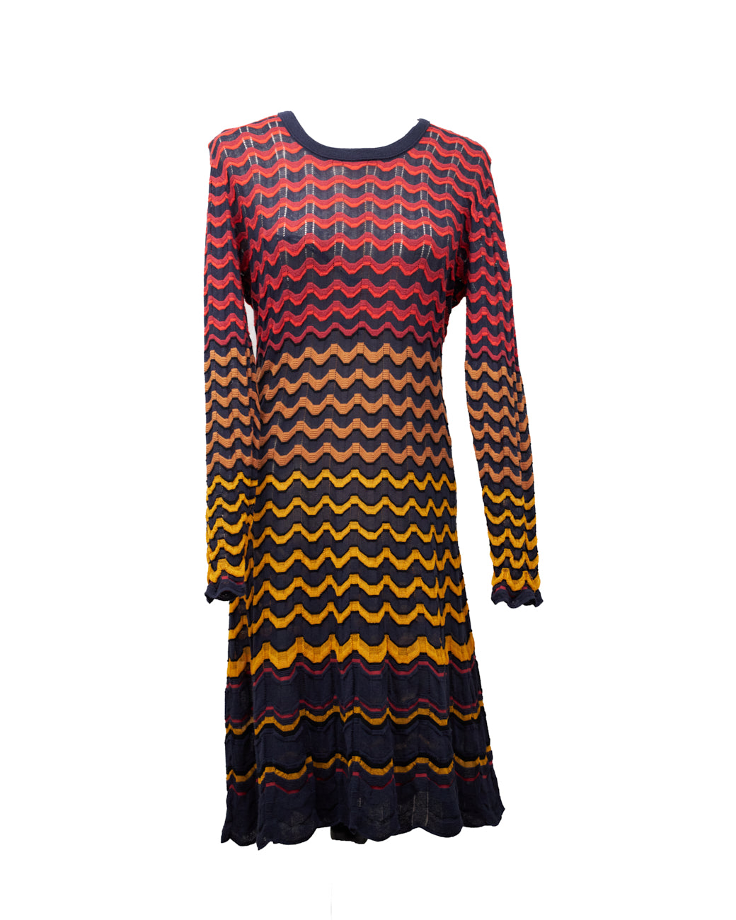 Image of Missoni Zig-zag Knit Cotton Dress