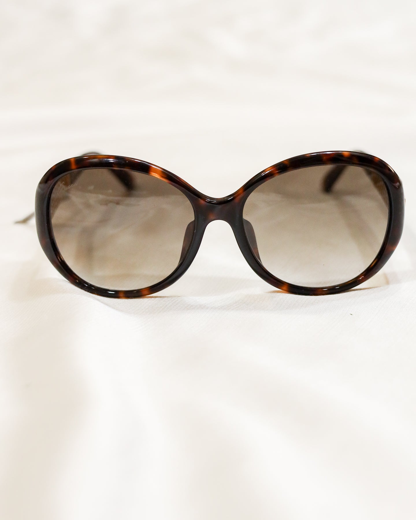 image of Gucci Havana Round Sunglasses - with box