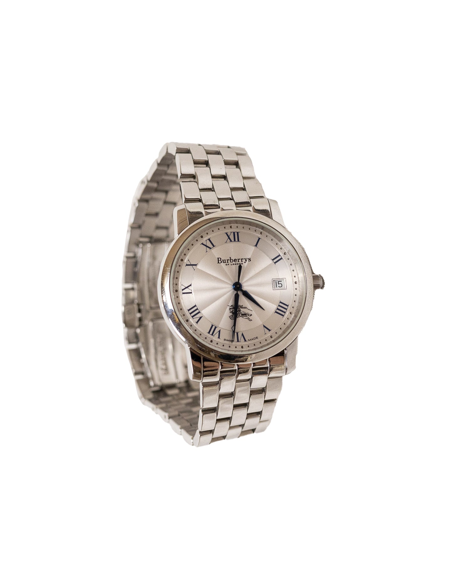 image of BURBERRYS SILVER VINTAGE WATCH - WITH METALLIC BRACELET