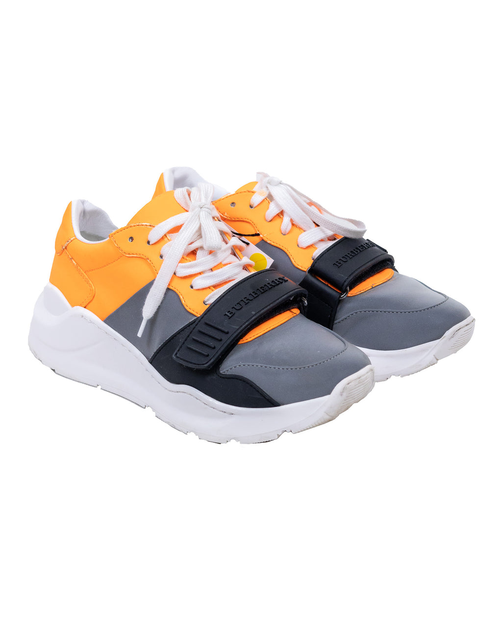 Burberry Low Mix Sneakers Orange Neon with box - size 38